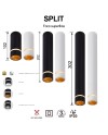SPLIT * FOCO L MINI GU10 NEGRO